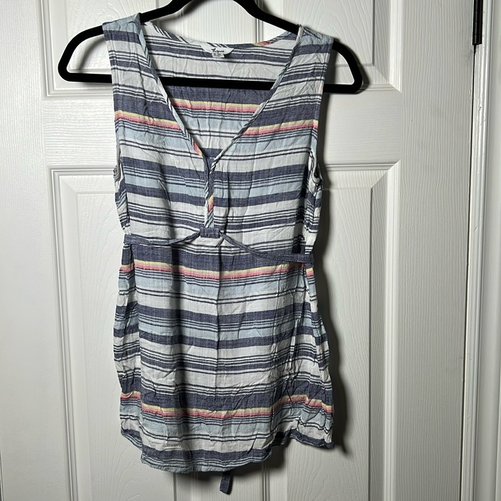 Thyme maternity striped tank